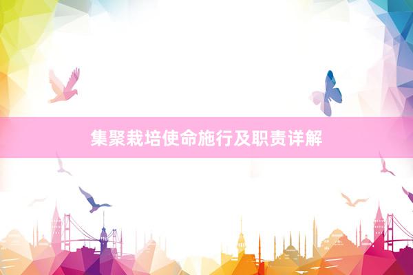 集聚栽培使命施行及职责详解